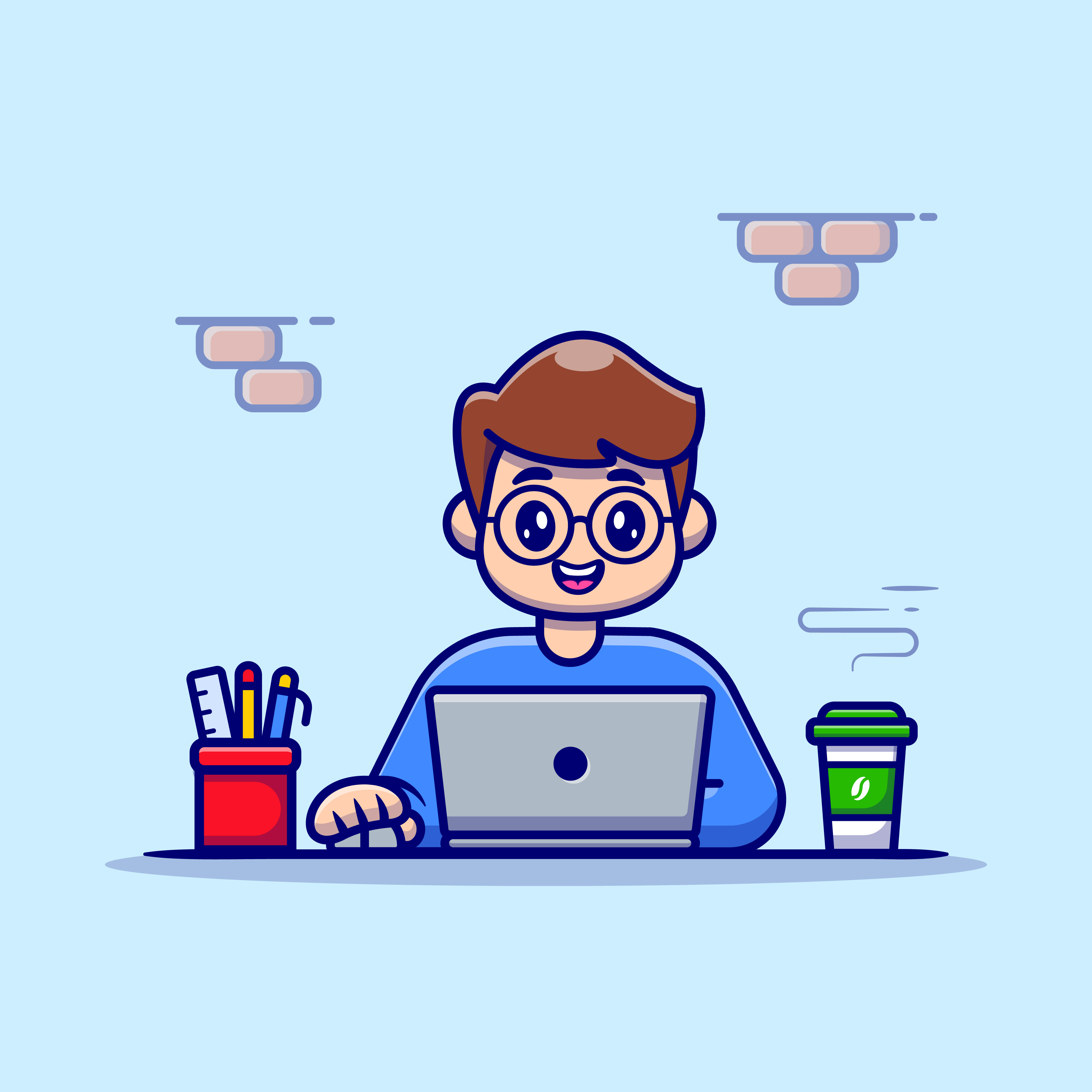 person coding image